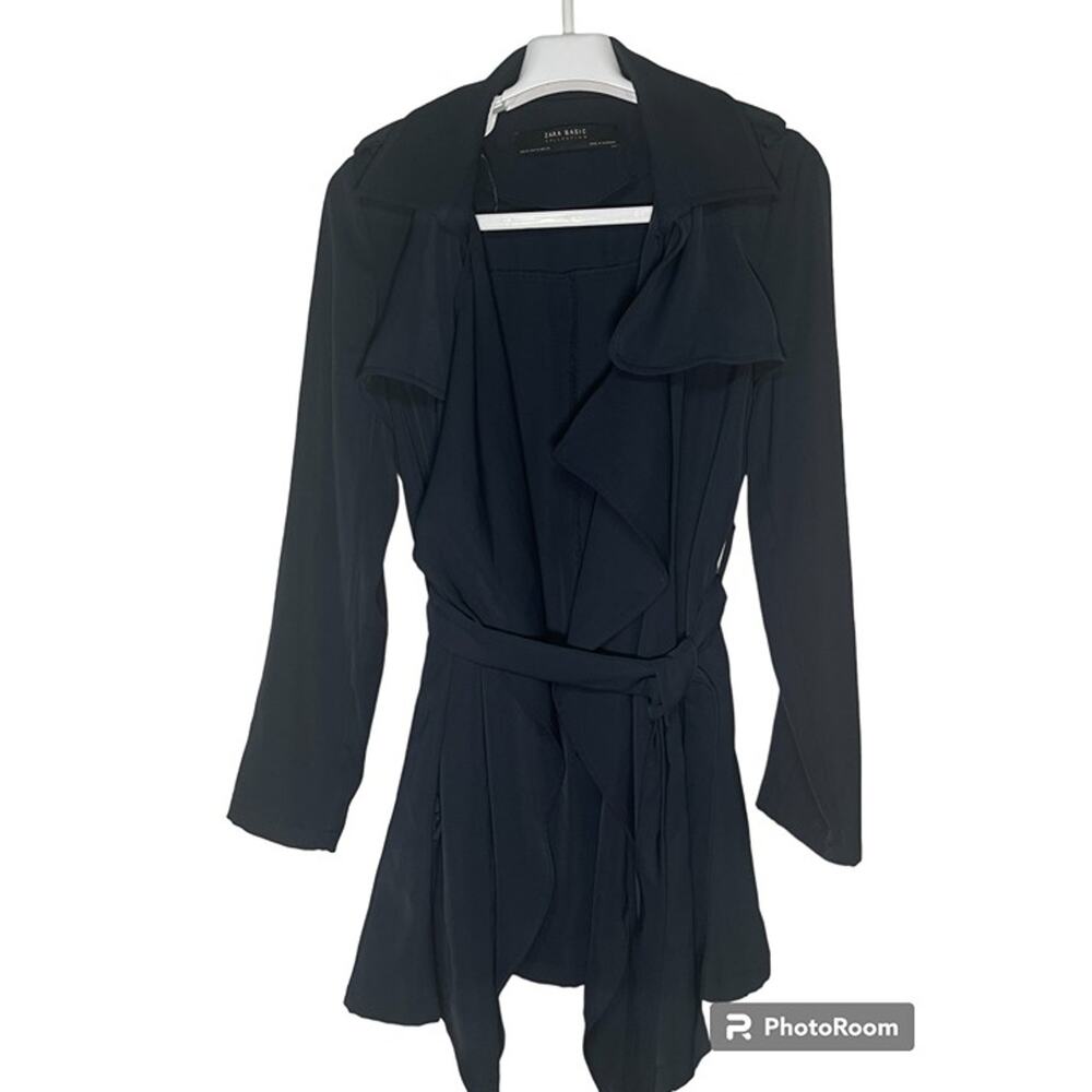 Zara Basic Collection Open Front Drape Long Sleev… - image 3